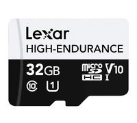 Lexar HIGH-ENDURANCE MicroSDHC Card Heavy Duty UHS-I Class 10 4K Max Read 100MB/s Dash Cam for Security Cameras, 2 Year Manufacturer's Warranty, Domestic Support (32 GB)