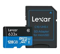Lexar High-Performance 633x 128GB Micro SD Card, microSDXC UHS-I Card w/ SD Adapter, Up to 100MB/s Read, TF Card for Smartphones, Tablets, and Action Cameras (LSDMI128BBEU633A)