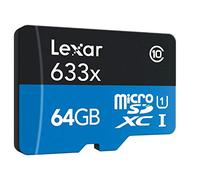 Lexar High-Performance 633x 64GB Micro SD Card, microSDXC UHS-I Card w/ SD Adapter, Up to 100MB/s Read, TF Card for Smartphones, Tablets, and Action Cameras (LSDMI64GBBEU633A)