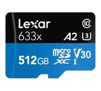 Lexar High Performance 633x microSDXC UHS-I Card with Adapter 512GB