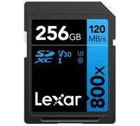 Lexar High-Performance 800x 256GB SDXC UHS-I Memory Card, C10, U3, V30, Full-HD & 4K Video, Up to 120MB/s Read, for Point-and-Shoot Cameras, Mid-Range DSLR, HD Camcorder (LSD0800256G-BNNNU)