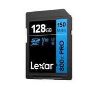 Lexar High-Performance 800x PRO SD Card 128GB - SDXC UHS-I Memory Card (C10, U3, V30), Up to 150 MB/s Read, 4K UHD Video, for Point-and-Shoot & Mid-Range DSLR Cameras, HD Camcorders (LSD0800P128G-BNNA