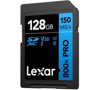 Lexar High-Performance 800x PRO SD Card 128GB - SDXC UHS-I Memory Card (C10, U3, V30), Up to 150 MB/s Read, 4K UHD Video, for Point-and-Shoot & Mid-Range DSLR Cameras, HD Camcorders (LSD0800P128G-BNNA