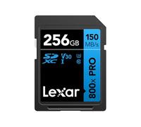 Lexar High-Performance 800x PRO SD Card 256GB, SDXC UHS-I Card up to 150MB/s Read, V30/U3/C10 SD Memory Card for Point-and-shoot, mid-range DSLR cameras, and HD camcorders Camera (LSD0800P256G-BNNAA)