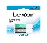 Lexar JumpDrive S60 USB Flash Drive 32 GB Black and Green (Pack of 2)