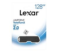 Lexar JumpDrive TwistTurn2 128GB USB 2.0 Flash Drive, Black (LJDTT2-128ABNABK)