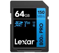 Lexar 64GB Blue SDXC SD Card Class 10 UHS-I U3 Memory Card 150MB/S 4K (UK) BNIP