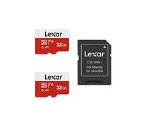 Lexar Micro SD Card 32GB 2 Pack E Series, Up to 100MB/s, microSDXC