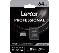 Lexar MicroSDXC 64GB Silver Series 1066X UHS-I U3
