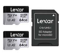 Lexar microSDXC Silver Plus UHS-1 V30 - 64GB Twinpack