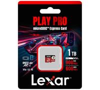 Lexar PLAY PRO microSDXC Express Card, 1 TB Max Read 900 MB/s/Write Up to 600 MB/s, Nintendo Switch, 4K Video, Drone Compatible, Waterproof, Shockproof, High-Speed Micro SD Memory Card
