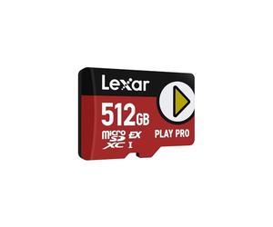 Lexar PLAY PRO MicroSDXC Express Card 512GB, up to 900MB/s Read, 600MB/s Write, Gaming-Optimized, A2, 4K, High-Speed Micro SD Memory Card for Handheld Consoles, Switch, Portable Gaming Device