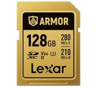 LEXAR Pro Gold Series Armor UHS-II 256GB IP68 R280/W205 SDXC Card | Provenance France. Secure packaging. Comes with invoice including VAT.