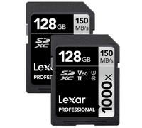 Lexar Professional 1000X 128GB (2-Pack) SDXC Uhs-II Cards