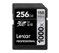 Lexar Professional 1000x 256GB SDXC UHS-II/U3 Card (Up to 150MB/s read) w/Image Rescue 5 Software LSD256CRBNA1000, Black