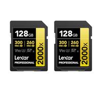 Lexar Professional 2000x 128GB SDXC UHS-II Memory Card, 2-Pack