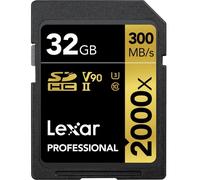 Lexar Professional 2000x 32 GB SDHC UHS-II Card w/o Reader, Up To 300MB/s Read (LSD2000032G-BNNAG)