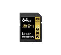 Lexar SD Professional C10 UHS-II U3 2000X 300MB/s Memory Card 64GB