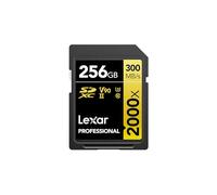 Lexar Professional 2000x SD Card 256GB, SDXC UHS-II Memory Card, Up to 300MB/s Read, 260MB/s Write, Class 10, U3, V90 SDXC Card for DSLR, Full-HD Cinema-Quality 8K Video Cameras (LSD2000256G-BNNNG)