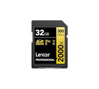 Lexar Professional 2000x SD Card 32GB, SDXC UHS-II Memory Card, Up to 300MB/s Read, for DSLR, Cinema-Quality Video Cameras (LSD2000032G-BNNAG), New