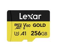 Lexar Professional 256GB GOLD UHS-II Micro SDXC V60 Memory Card