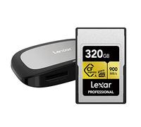 Lexar Professional 320GB CFexpress Type A Card Gold Series + Type A/SD USB 3.2 Gen 2 Reader, Card Up to 900MB/s Read, Cinema-Quality 8K Video, Rated VPG 400 (LCAGOLD320G-RNRNG)