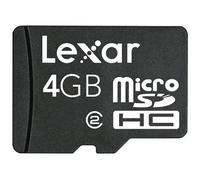 Lexar Professional 4GB Class 2 MicroSDHC Flash Memory Card with SD Card Adapter