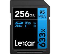 Lexar Professional 633x SD Card 256GB, SDXC UHS-I Card, Up To 95MB/s Read, for Mid-Range DSLR, HD Camcorder, 3D Cameras, LSD256CBEU633 (Product Label May Vary)