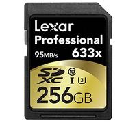 Lexar Professional 633x SD Card 256GB, SDXC UHS-I Card, Up To 95MB/s Read, for Mid-Range DSLR, HD Camcorder, 3D Cameras, LSD256CBEU633 (Product Label May Vary)