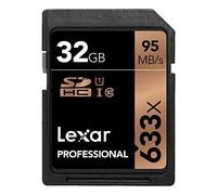 Lexar Professional 633x SD Card 32GB, SDHC UHS-I Card, Up To 95MB/s Read, for Mid-Range DSLR, HD Camcorder, 3D Cameras, LSD32GCB1EU633 (Product Label May Vary).