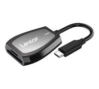 Lexar Professional Dual Slot Reader with USB-C Connector for SD and microSD UHS-I Cards - Black