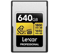 Lexar 640GB Pro (1800MB/Sec) CFexpress Type A 4.0 Gold Series Memory Card
