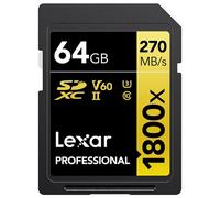 Lexar Professional SDXC 64GB BL 1800x UHS-II V60 gold | ✅ 5 years warranty