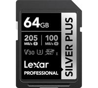 Lexar Professional Silver Plus SDXC UHS-I Card 64GB Memory Card