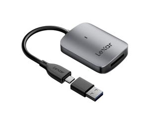 Lexar RW515 CFexpress Type A Card Reader | Up to 900MB/s, USB 3.2 Gen 2, Includes USB-C Cable, USB-C to USB-A Adapter, LRW515U-RNHNG
