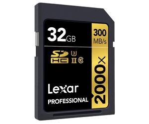 Lexar SD Professional C10 UHS-II U3 2000X 300MB/s Memory Card 32GB