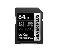 Lexar SDXC Pro Silver Plus UHS-I 64GB V30 Memory Card