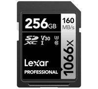 Lexar Professional 1066x 256GB SDXC UHS-I Class 10 Flash Memory Card (LSD1066128G-BNNNG)