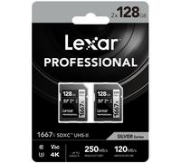 Lexar SD Pro Silver Series UHS-II 128GB V60 - TWIN PACK