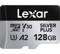 Lexar Silver Plus Micro SD Card 128 GB, Up to 205 MB/s Read Speed, UHS-I