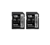 Lexar SILVER PRO SD Card 2x128GB, UHS-II Memory Card, V60, Grey