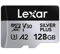 Lexar Tarjeta Micro SD 128 GB Silver Plus, Tarjeta de Memoria Micro SD con Adapt