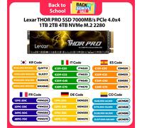 Lexar THOR PRO SSD 7000MB/s PCIe 4.0x4 NVMe M.2 2280 512GB 1TB 2TB 4TB Internal Solid State Hard Disk for PC