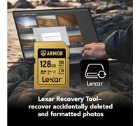Lexar V60 SDXC UHS-II Card Stainless-Steel 6K Video Card for Camera 128GB 256GB Max 280Mb/s ARMOR GOLD Storage SD Card Original