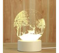 LEXCON 3D Reindeer Visualization LED Night Light USB Powered LED Lights Desk Table LED Bedside Lamp for Kids Nightlight for Home Decoration