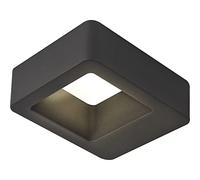 Lexd5Sudg3-01 Exterior 5.6W Decorative Square Low Profile Up/Down Ip54 Led Wall Light - Grey Slate 3000K