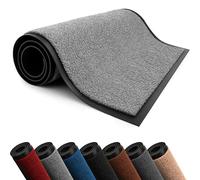 Lexell Door Mats Indoor, Highly Absorbent Washable Doormat, Heavy Duty Non-Slip Rubber Backed Floor Mats for Front & Back Door (Grey, 60 cm x 120 cm)