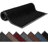 Lexell Non-Slippery Heavy Duty Door Mats - Large & Stylish Washable Rubber Doormats for Indoor & Outdoor - Perfect Dust Grabbing Floor Mat (Black-waved, 60 x 90 cm)