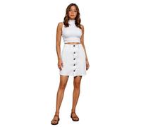 Lexi Womens Super Comfy Stretch Denim Skirt SKS48013 WHITE 14