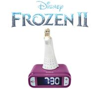 Lexibook 3D Disney Frozen II Elsa Childrens Clock With Timer And Night Light